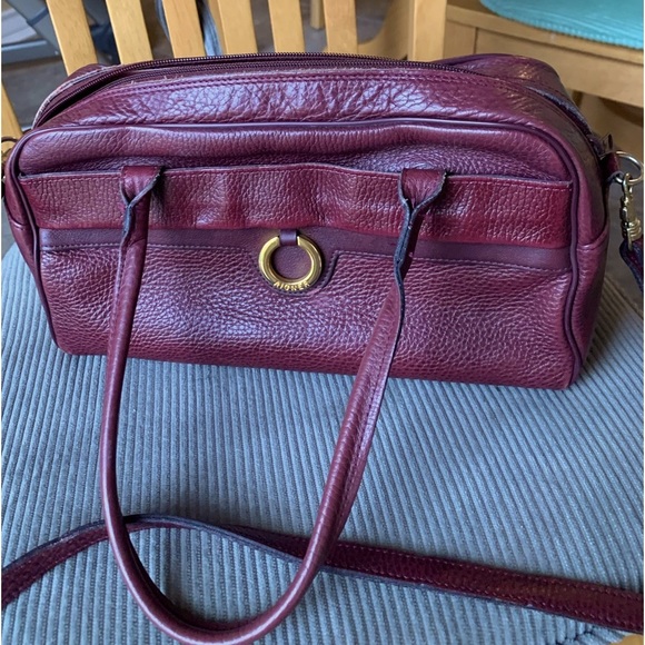VINTAGE Etienne Aigner Burgundy Leather Satchel - Picture 1 of 7